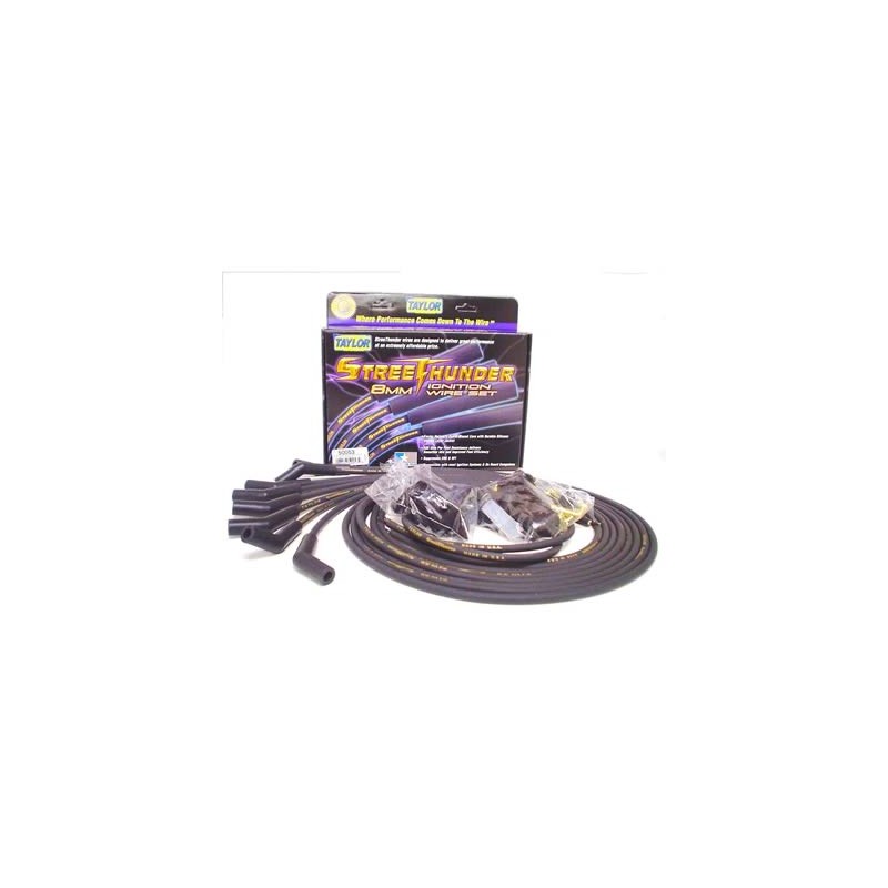 Ignition cable set black universal (STD and HEI) 64-73
