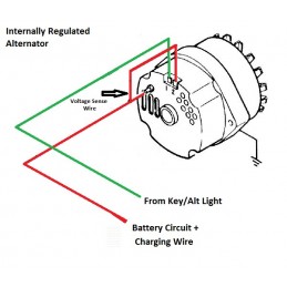 Alternador cromado, integrado Regulador, estilo GM 100A 64-73