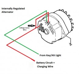 alternateur chromé, intégr. Régulateur, style GM 100A 64-73