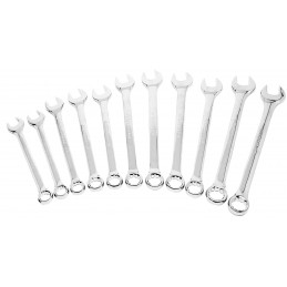 Set of ring wrenches / open-end wrenches, 11 pieces