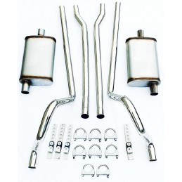 Exhaust system 2" stainless steel V8 Magnaflow style 64-70