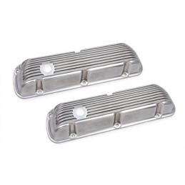 Ventildeckel Alu poliert gerippt 289 302 351W Ford Mustang 1964-1973 / 6861G VC-6281P  6A582-289P