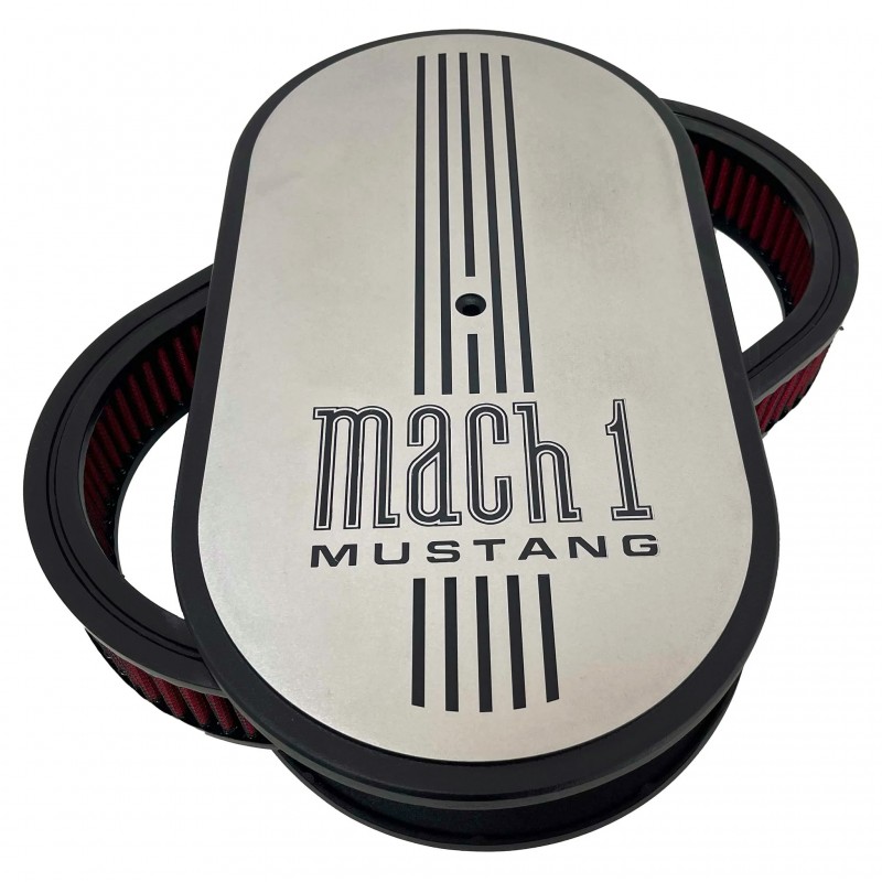 Air filter oval Ford Mach 1 silver 15" Air filter oval Ford Mach 1 silver 15"