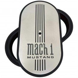 Air filter oval Ford Mach 1 silver 15" 69-73