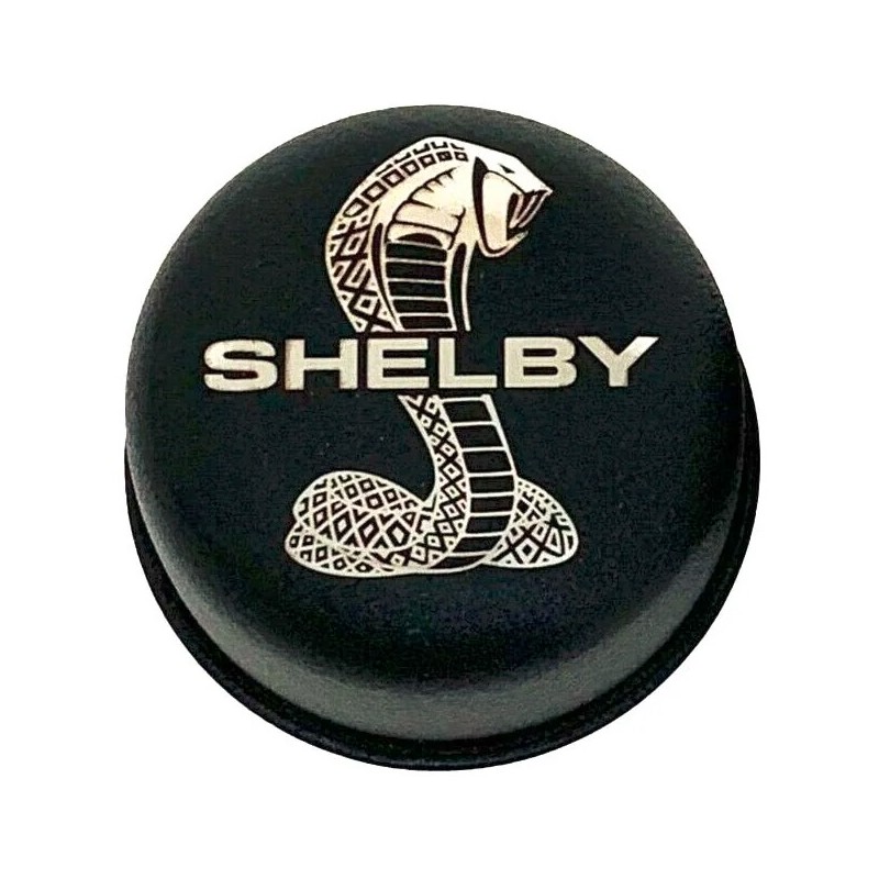 Bouchon de remplissage d'huile Shelby Snake noir, Mustang 1964-1973