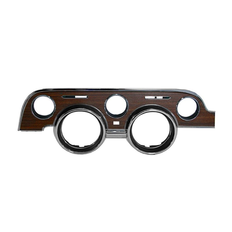 Instrument bezel with woodgrain finish 68