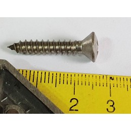 Tornillo para lente 4.8x25 cruz 9.4mm acero inoxidable