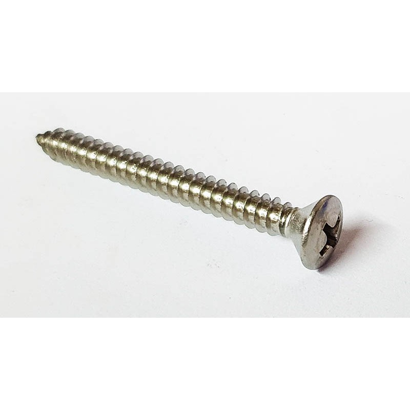 Tornillo para lente 4.8x45 cruz 9.4mm acero inoxidable