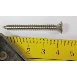 Tornillo para lente 4.8x45 cruz 9.4mm acero inoxidable