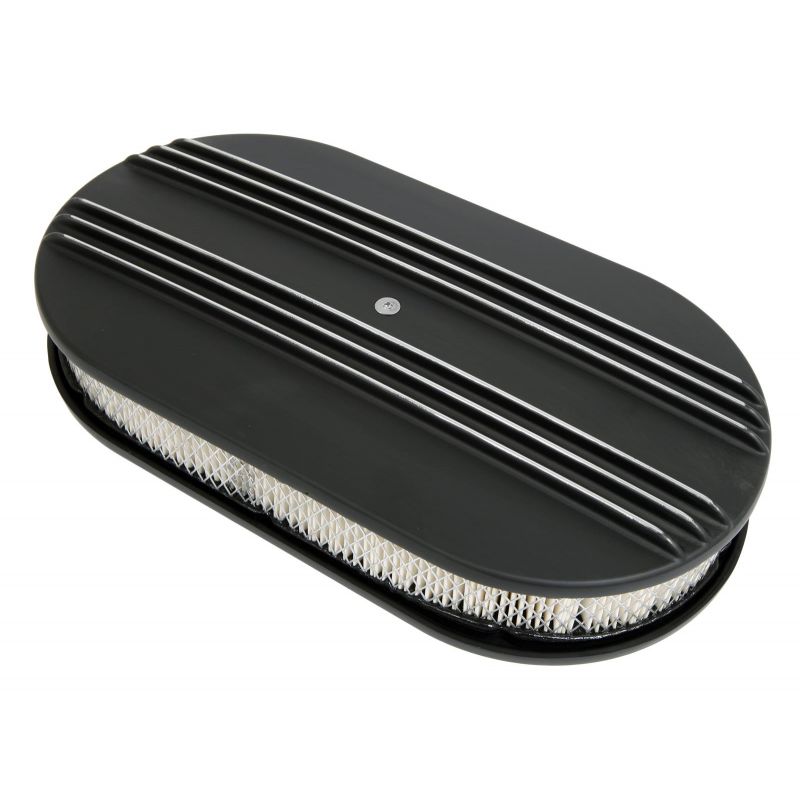 Air filter 15" oval black ribbed in the middle 64-73