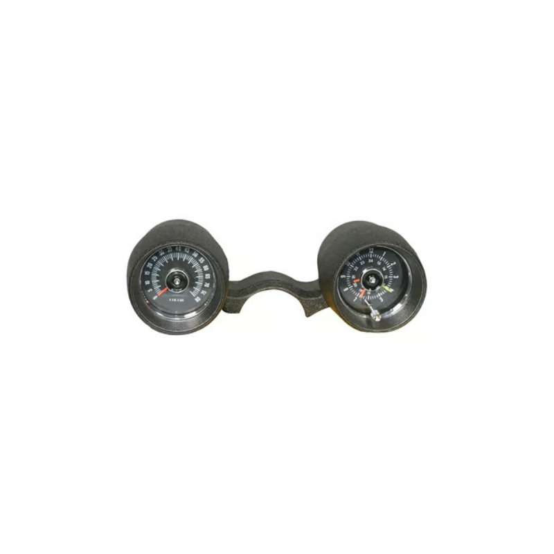 Instrument Cluster - Rally Pac V8 8000rpm Black 66 Instrument Cluster - Rally Pac V8 8000rpm Black 66