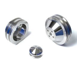 Kit puleggia Alu 2 vie argento 4 fori 289, 302, 351W Underdrive 69-73