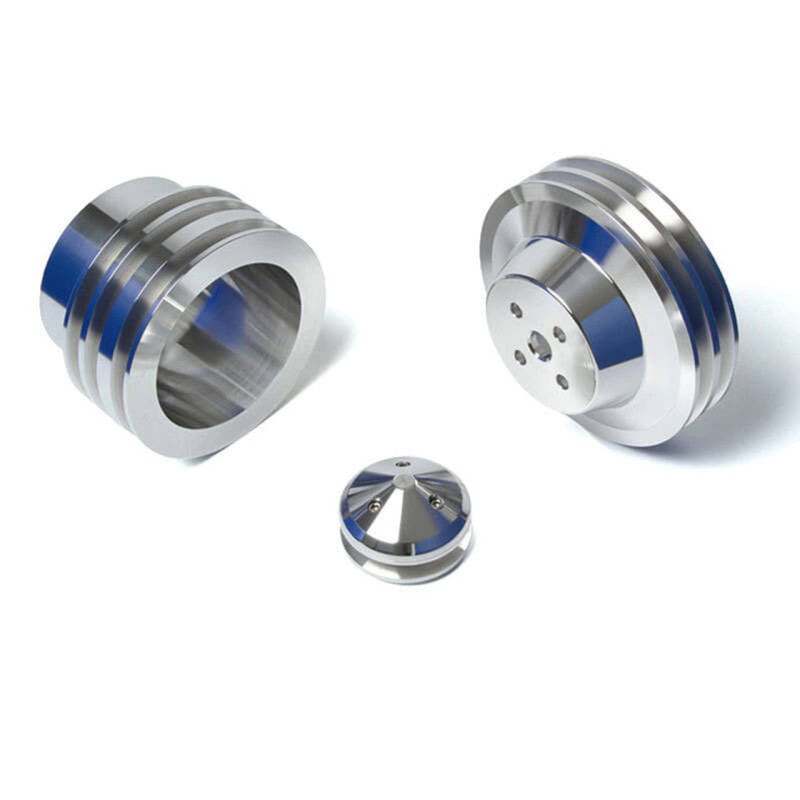 Kit puleggia Alu 3 vie argento 3 fori 289, 302, 351W, Underdrive 64-69 Kit puleggia Alu 3 vie argento 3 fori 289, 302, 351W, Underdrive 64-69