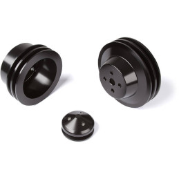 Kit puleggia Alu 2 vie nero 3 fori 289, 302, 351W Underdrive 64-69
