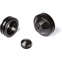 Kit puleggia Alu 2 vie nero 4 fori 289, 302, 351W Underdrive 69-73