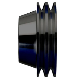Puleggia pompa acqua alluminio 2 vie nero (289, 302, 351W) High-Flow 64-69