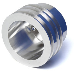 Puleggia albero motore in alluminio 3 vie argento (289, 302, 351W) 3 fori 64-69