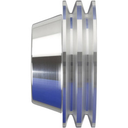 Bomba de agua de aluminio con polea de 2 vías color plata (289, 302, 351W) de alto caudal 64-69