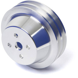 Puleggia pompa acqua alluminio 2 vie argento (289, 302, 351W) High-Flow 64-69
