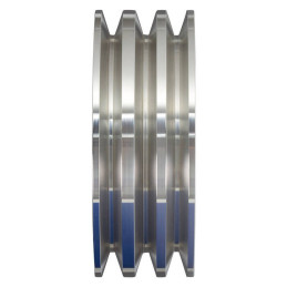 Polea cigüeñal aluminio 3 vías color plata (390, 427 y 428 FE) 67-73