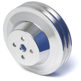Puleggia pompa acqua alluminio 2 vie argento (289, 302, 351W) Underdrive 64-69