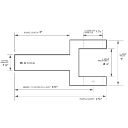 Schiebestück (Yoke) Kardanwelle C4 T5 - 28 Zähne 1330 65-70
