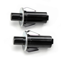 Courtesy Light Switches. Pair, Black/Zinc 65-67