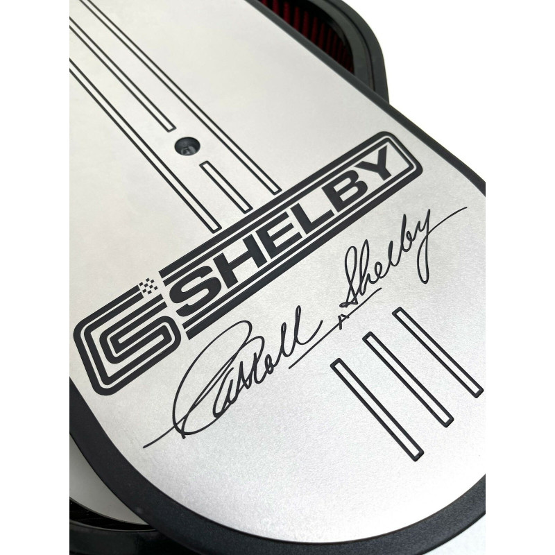 Luftfilter oval Shelby Unterschrift silber 64-73 Luftfilter oval Shelby Unterschrift silber 64-73