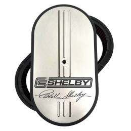 Luftfilter oval Shelby Unterschrift silber 64-73