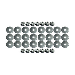 Mounting Kit Convertible Top Weatherstripping (Nuts/Washers) 64-68