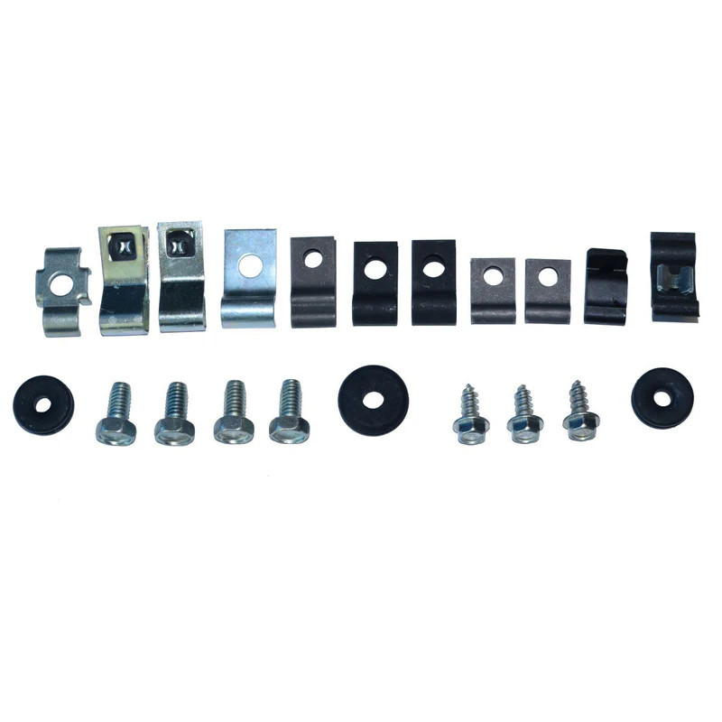Set di fissaggio di linee di benzina / freno V8 freni a tamburo 64-66 Set di fissaggio di linee di benzina / freno V8 freni a tamburo 64-66
