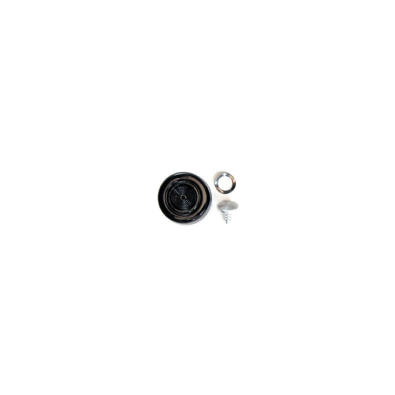 Button & rivet window crank black 68-73