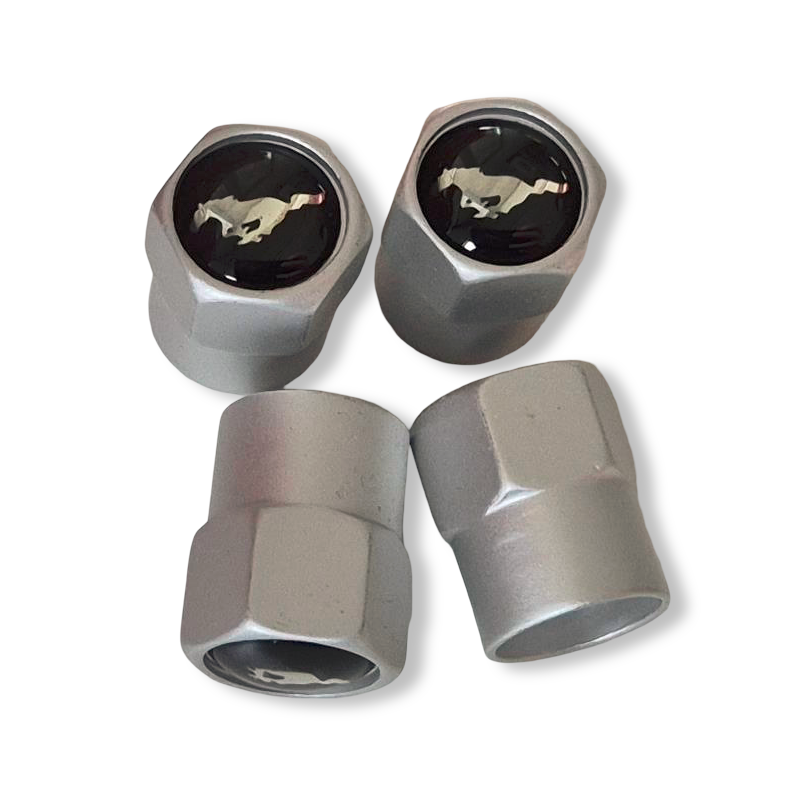Ventilkappen Mustang Logo Satin 64-73 Ventilkappen Mustang Logo Satin 64-73