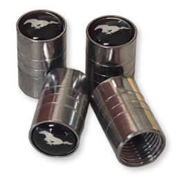 Valve Cap Mustang Logo Cromo 64-73