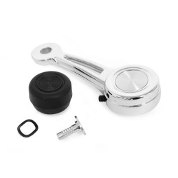 Mustang quarter window crank with black knob 68-70