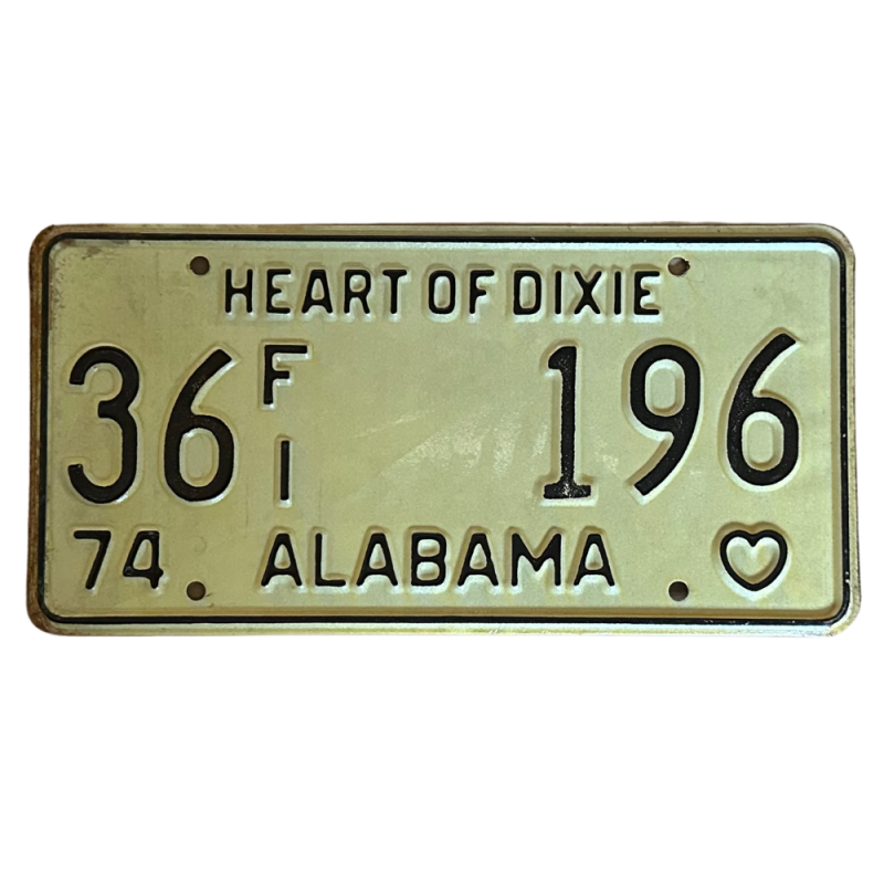 Alabama -Nummernschild Alabama -Nummernschild