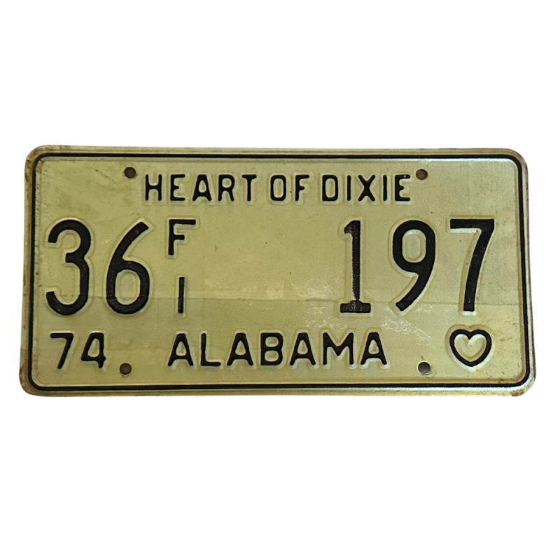 Alabama -Nummernschild Alabama -Nummernschild