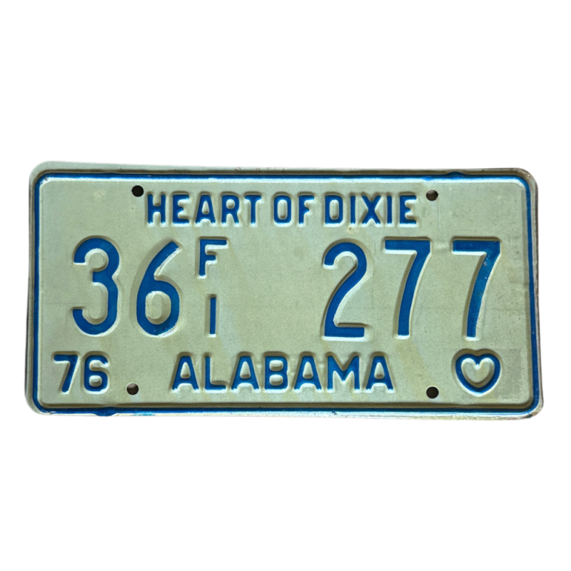 Alabama -Nummernschild Alabama -Nummernschild