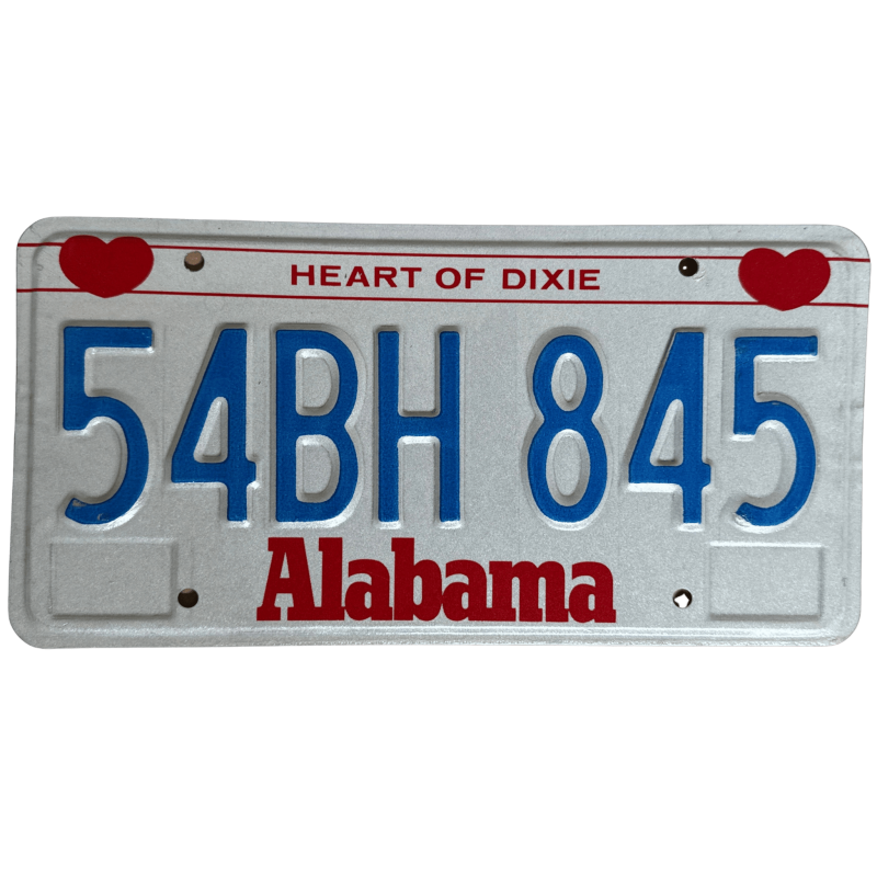 Alabama -Nummernschild Alabama -Nummernschild