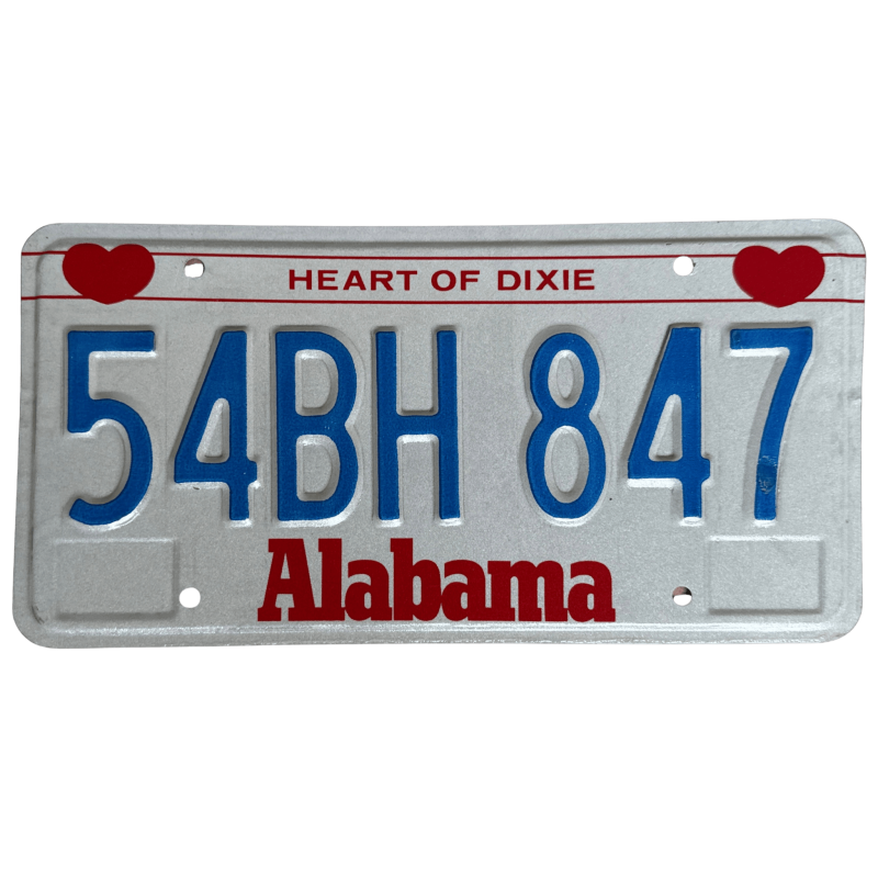 Alabama -Nummernschild Alabama -Nummernschild