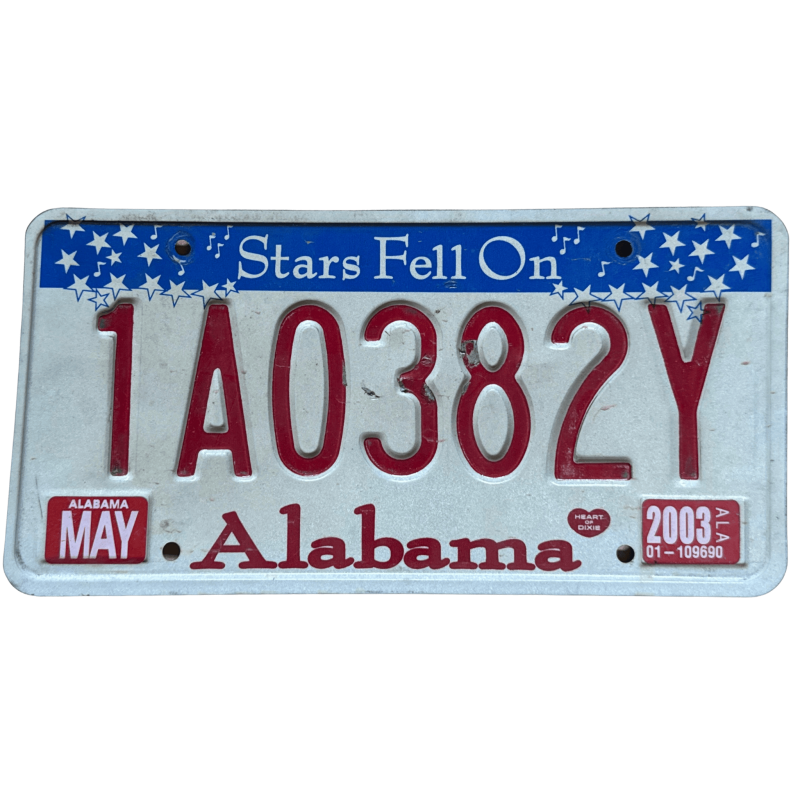 Alabama -Nummernschild Alabama -Nummernschild