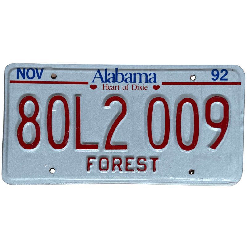 Alabama -Nummernschild Alabama -Nummernschild