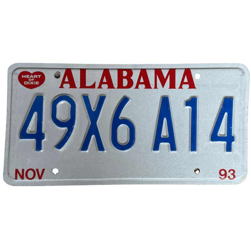 Alabama -Nummernschild Alabama -Nummernschild