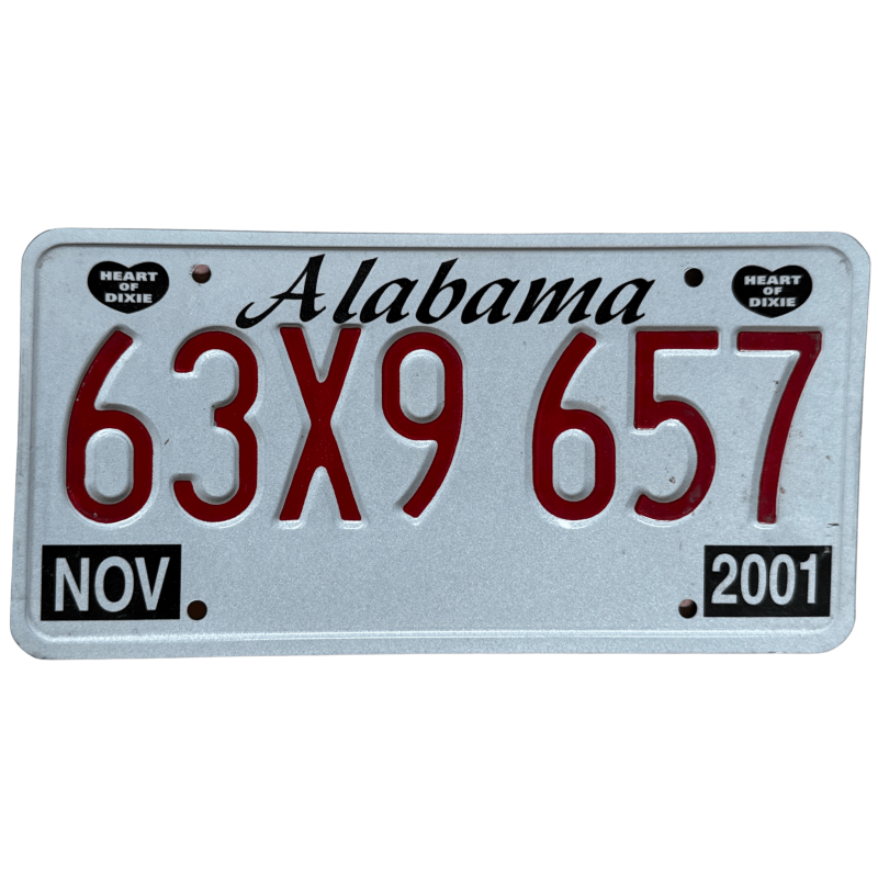 Alabama -Nummernschild Alabama -Nummernschild