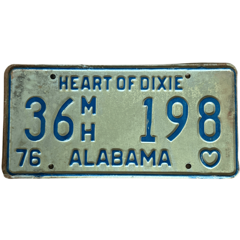 Alabama -Nummernschild Alabama -Nummernschild
