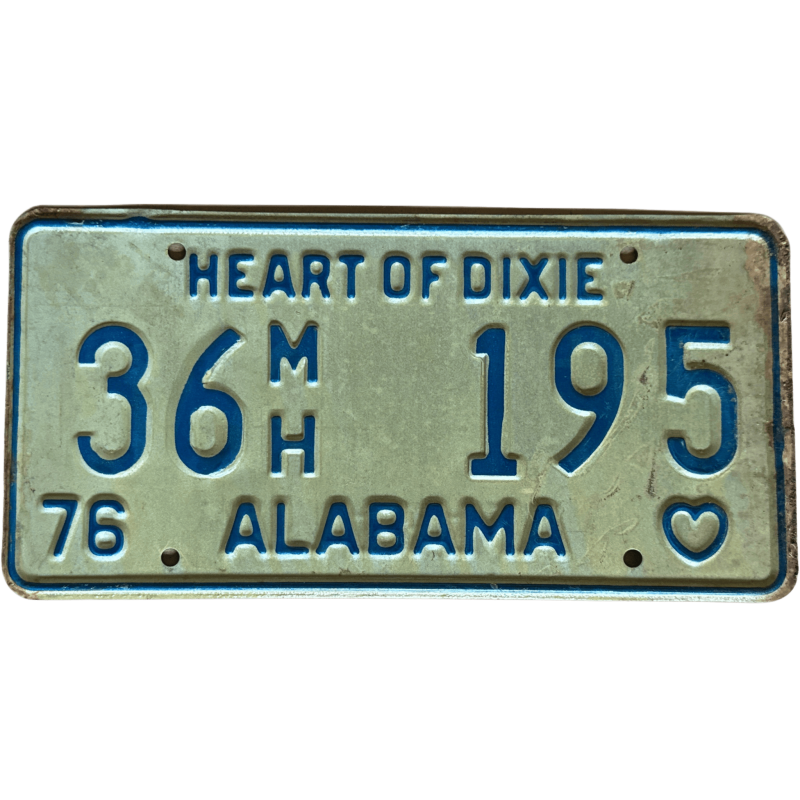 Alabama -Nummernschild Alabama -Nummernschild