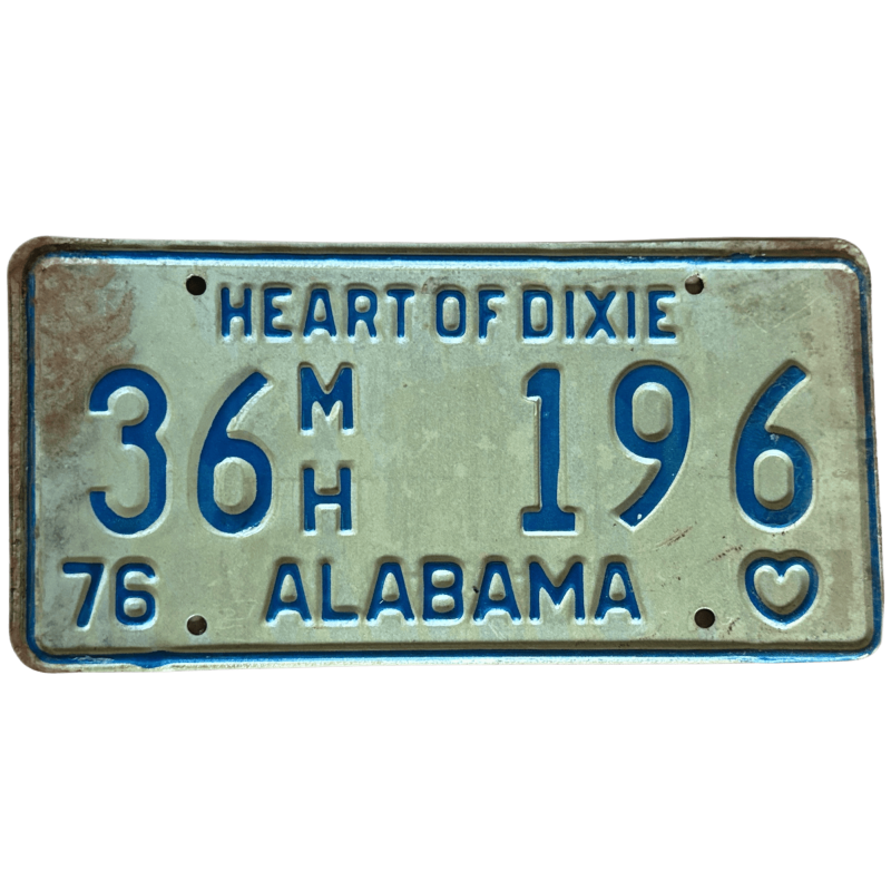 Alabama -Nummernschild Alabama -Nummernschild