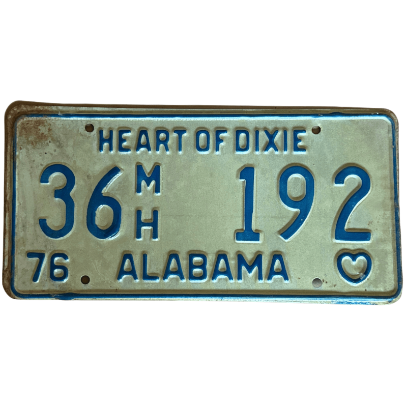 Plaque d'immatriculation de l'Alabama Plaque d'immatriculation de l'Alabama