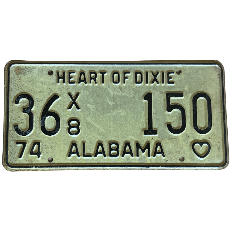 Alabama -Nummernschild Alabama -Nummernschild