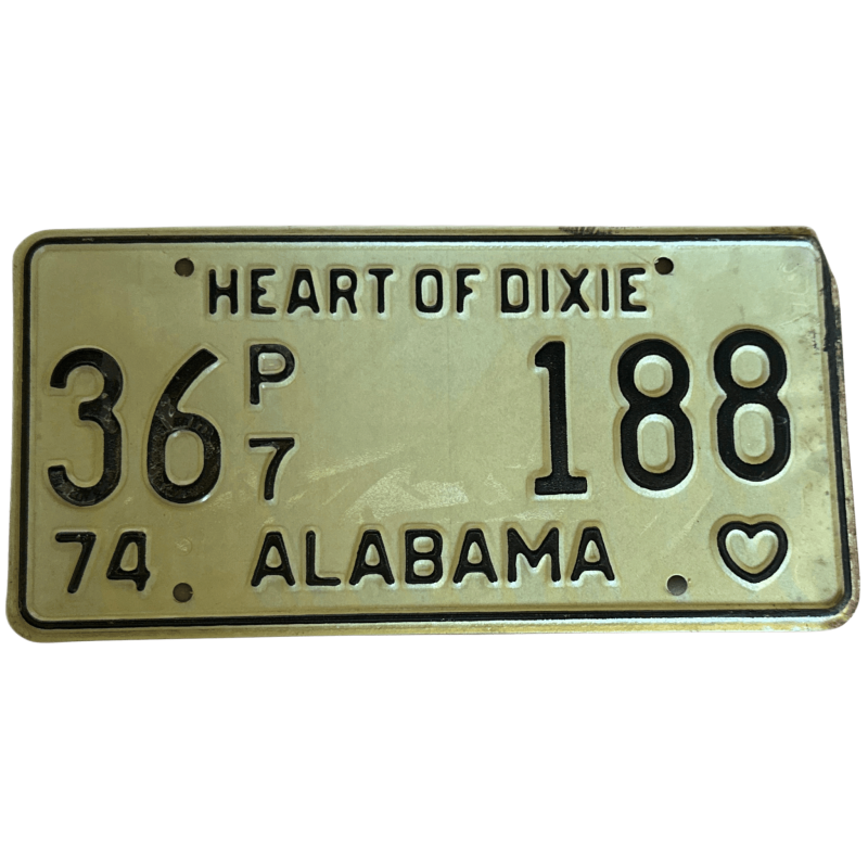 Alabama -Nummernschild Alabama -Nummernschild